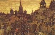 unknow artist The Old Moscow a street in Kitai-Gorod in the 17th century oil painting